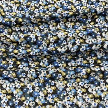 Lavado repetidamente pequeno tecido de poliéster de padrão floral
